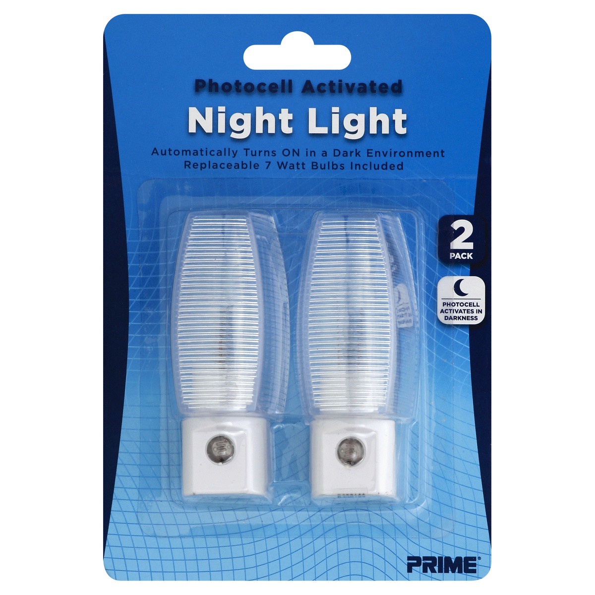 slide 1 of 2, Prime Automatic Night Light 2 Pack - White, 1 ct