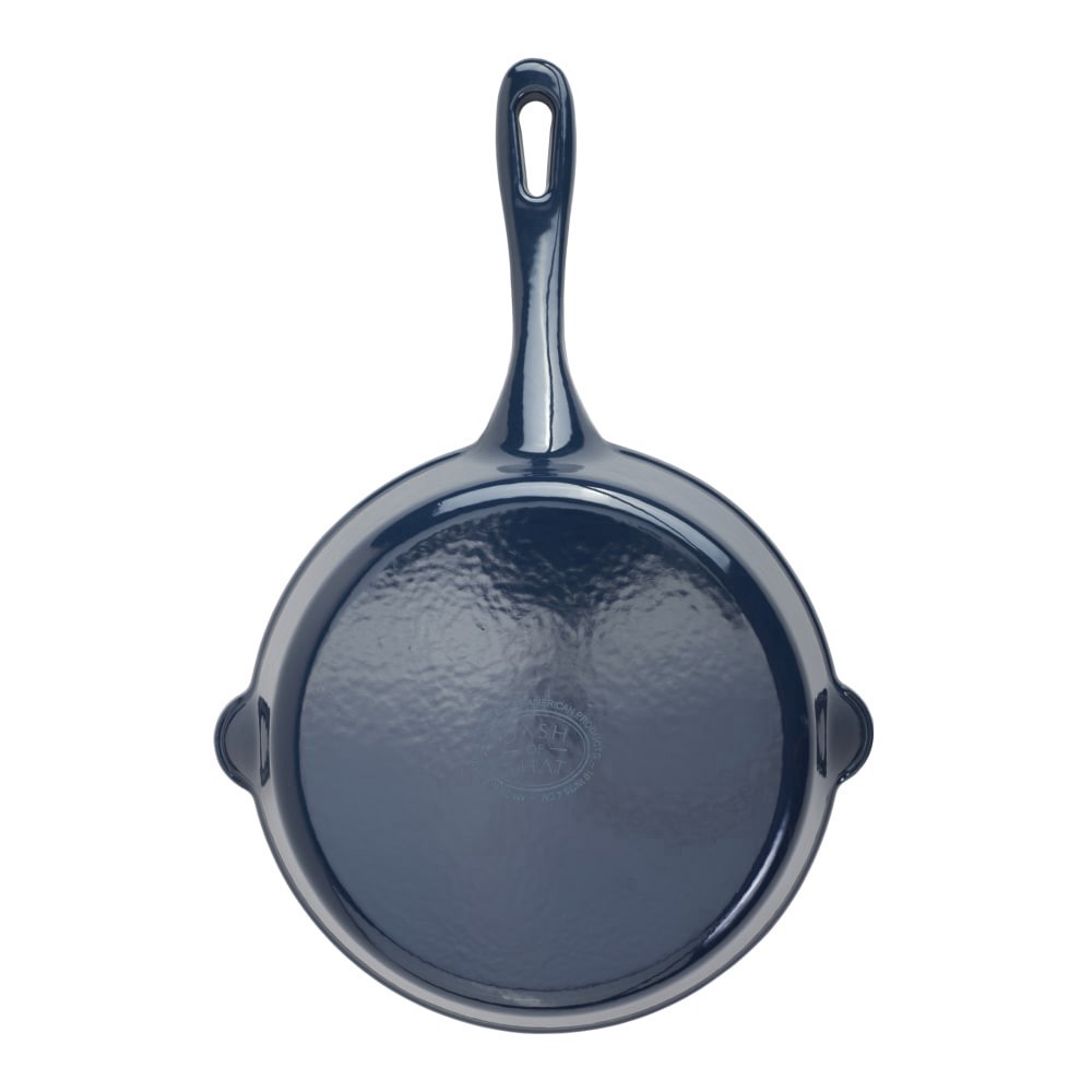 slide 3 of 4, Dash Of That 10 Inch Enameled Cast Iron Skillet - Blue, 10 in