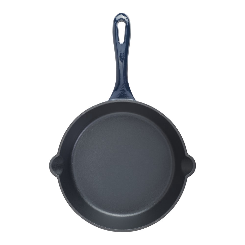 slide 2 of 4, Dash Of That 10 Inch Enameled Cast Iron Skillet - Blue, 10 in
