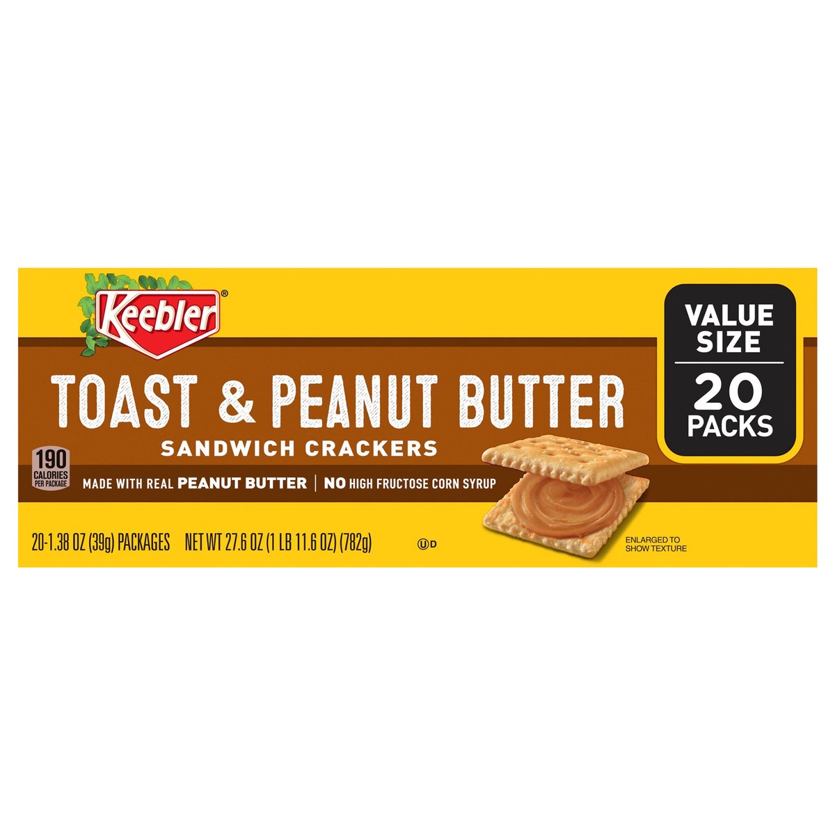 slide 1 of 5, Keebler Toast and Peanut Butter Sandwich Crackers, 20 ct