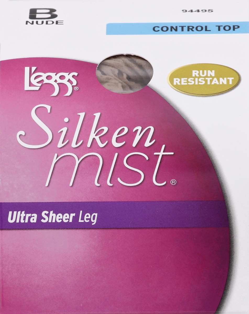 slide 4 of 4, L'eggs Silken Mist Ultra Sheer Leg Pantyhouse Control Top, 1 pair