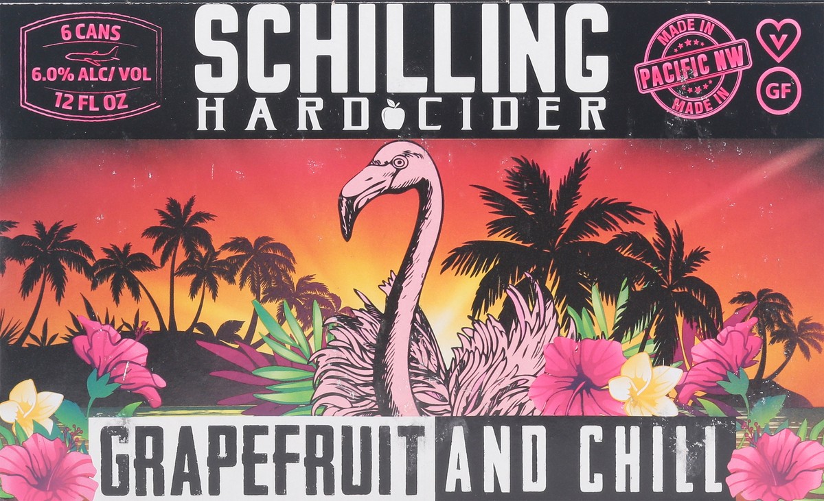 slide 5 of 9, Schilling Grapefruit and Chill Hard Cider Can 6 - 12 fl oz Cans, 6 ct; 12 fl oz