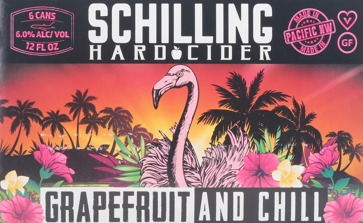 slide 6 of 9, Schilling Grapefruit and Chill Hard Cider Can 6 - 12 fl oz Cans, 6 ct; 12 fl oz