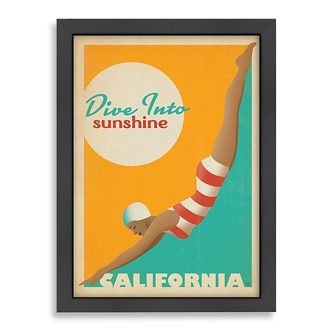 slide 1 of 1, Americanflat California Sun Framed Wall Art, 1 ct