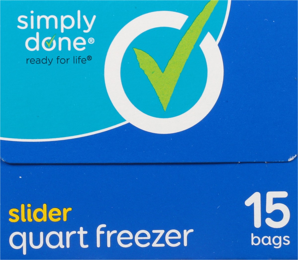 slide 7 of 16, Simply Done Slider Freezer Bag Quart, 15 ct