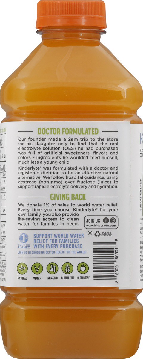 slide 3 of 9, Kinderlyte Orange, 33.8 fl oz