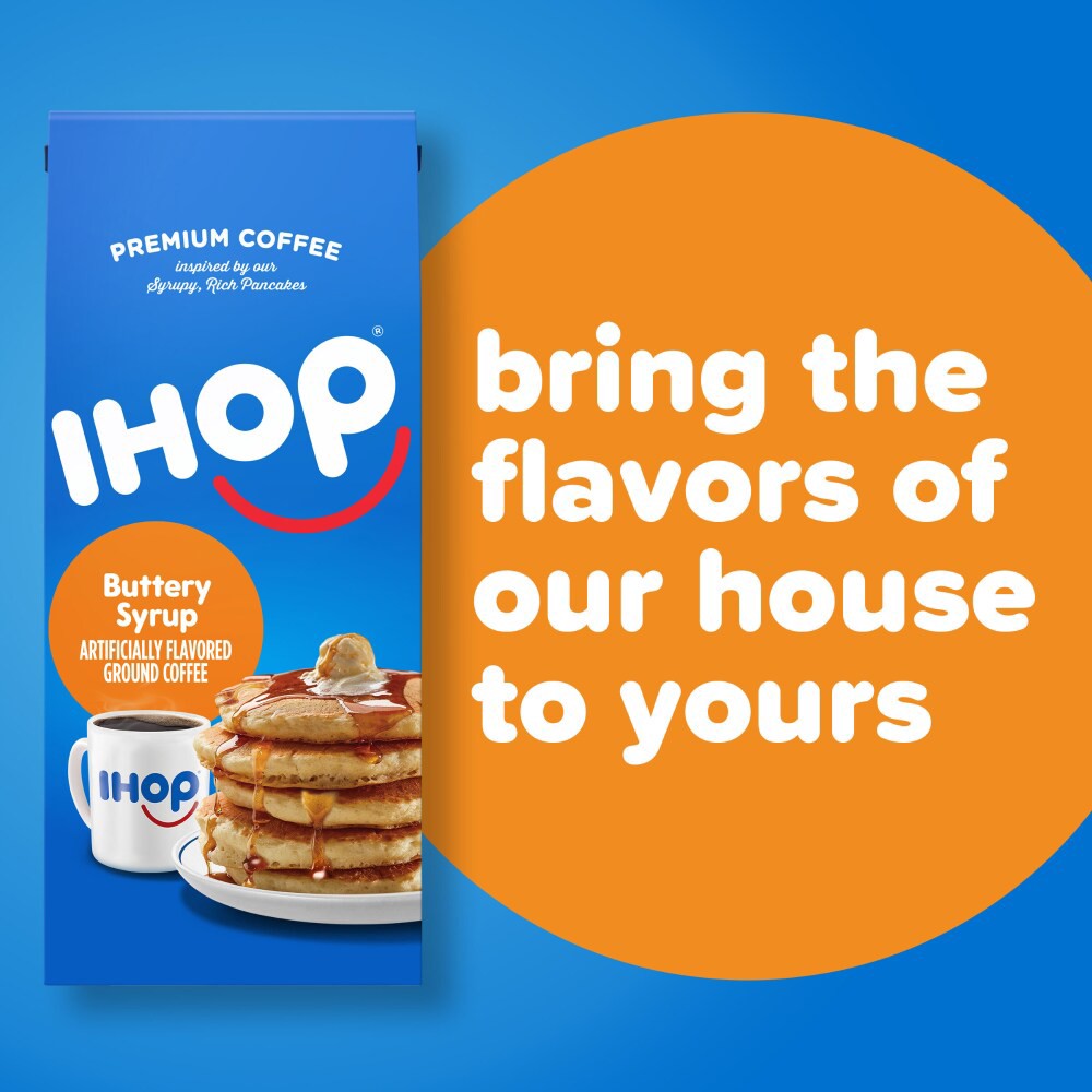 slide 3 of 5, IHOP Buttery Syrup Flavored Ground Coffee, 11 oz Bag, 11 oz
