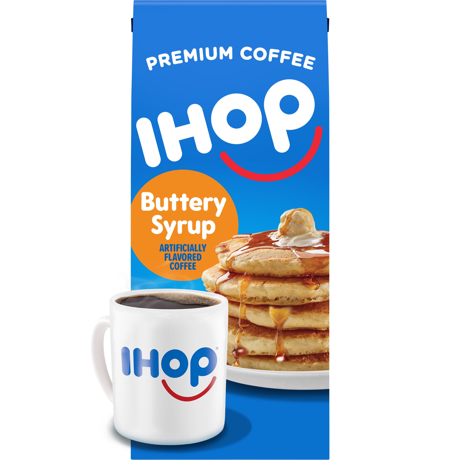 slide 1 of 5, IHOP Buttery Syrup Flavored Ground Coffee, 11 oz Bag, 11 oz