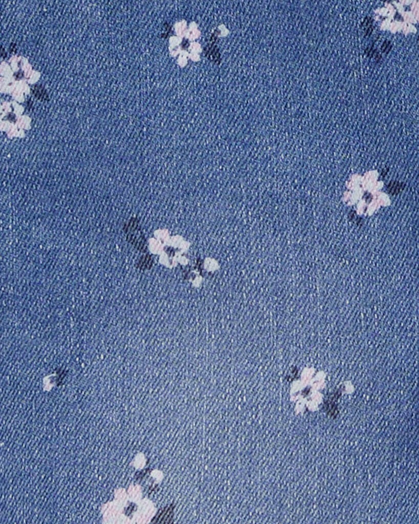 slide 3 of 3, Oshkosh Floral Print Ruffle Overalls Blue 2T, 1 ct