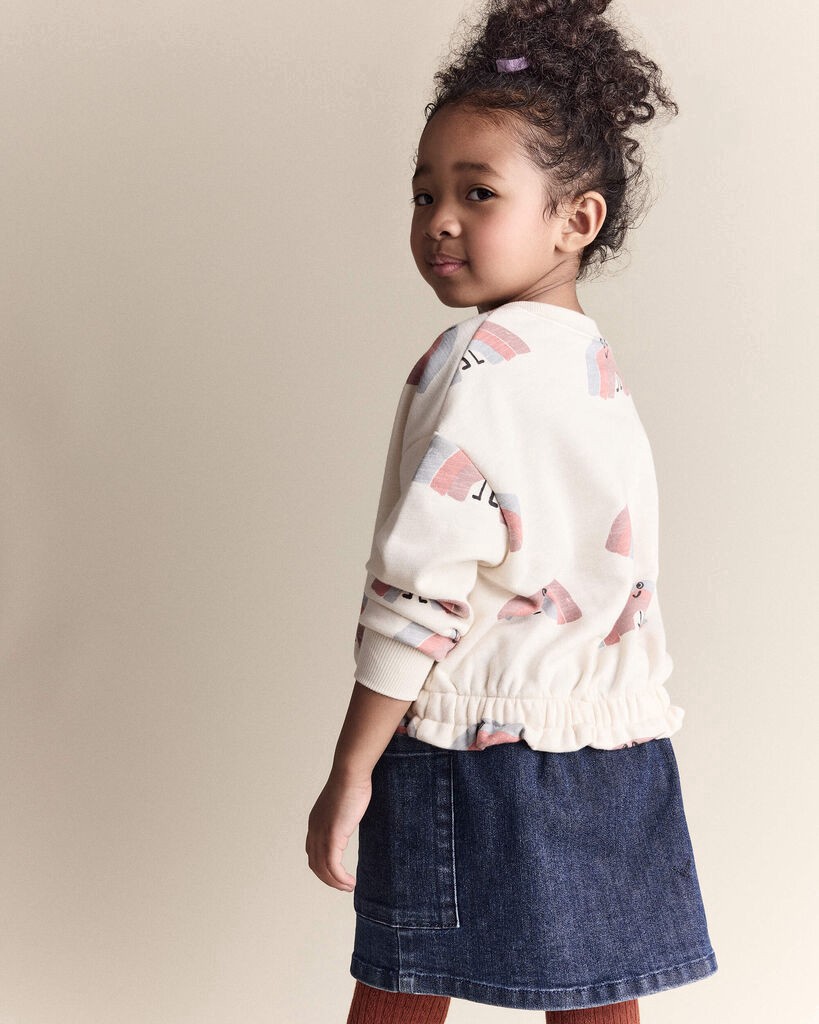 slide 5 of 6, Otteravenue Toddler Girl Denim Skirt with Otter Pockets - Blue Blue 6, 1 ct