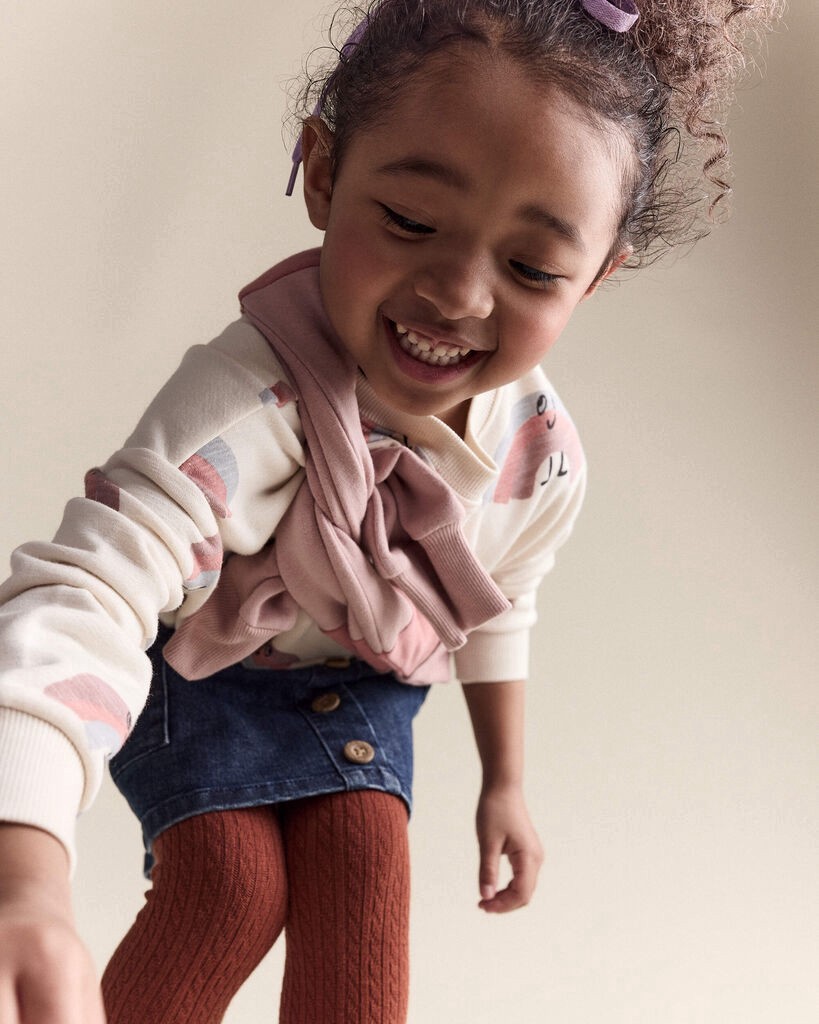 slide 3 of 6, Otteravenue Toddler Girl Denim Skirt with Otter Pockets - Blue Blue 6, 1 ct