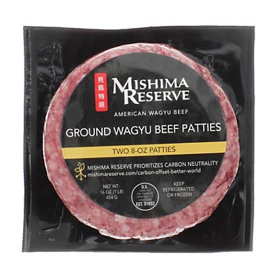 slide 1 of 1, Mishima Reserve Ground Wagyu Beef Patties, 2 ct