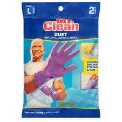 Mr. Clean Duet Natural Latex Large Gloves 2 Pairs