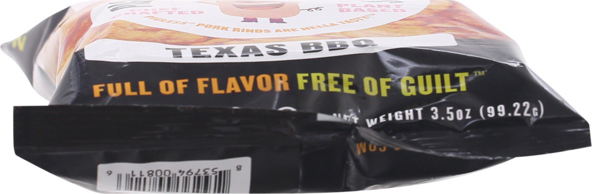 slide 7 of 9, Outstanding Foods Pig Out Texas BBQ Pigless Pork Rinds 3.5 oz Bag, 3.5 oz