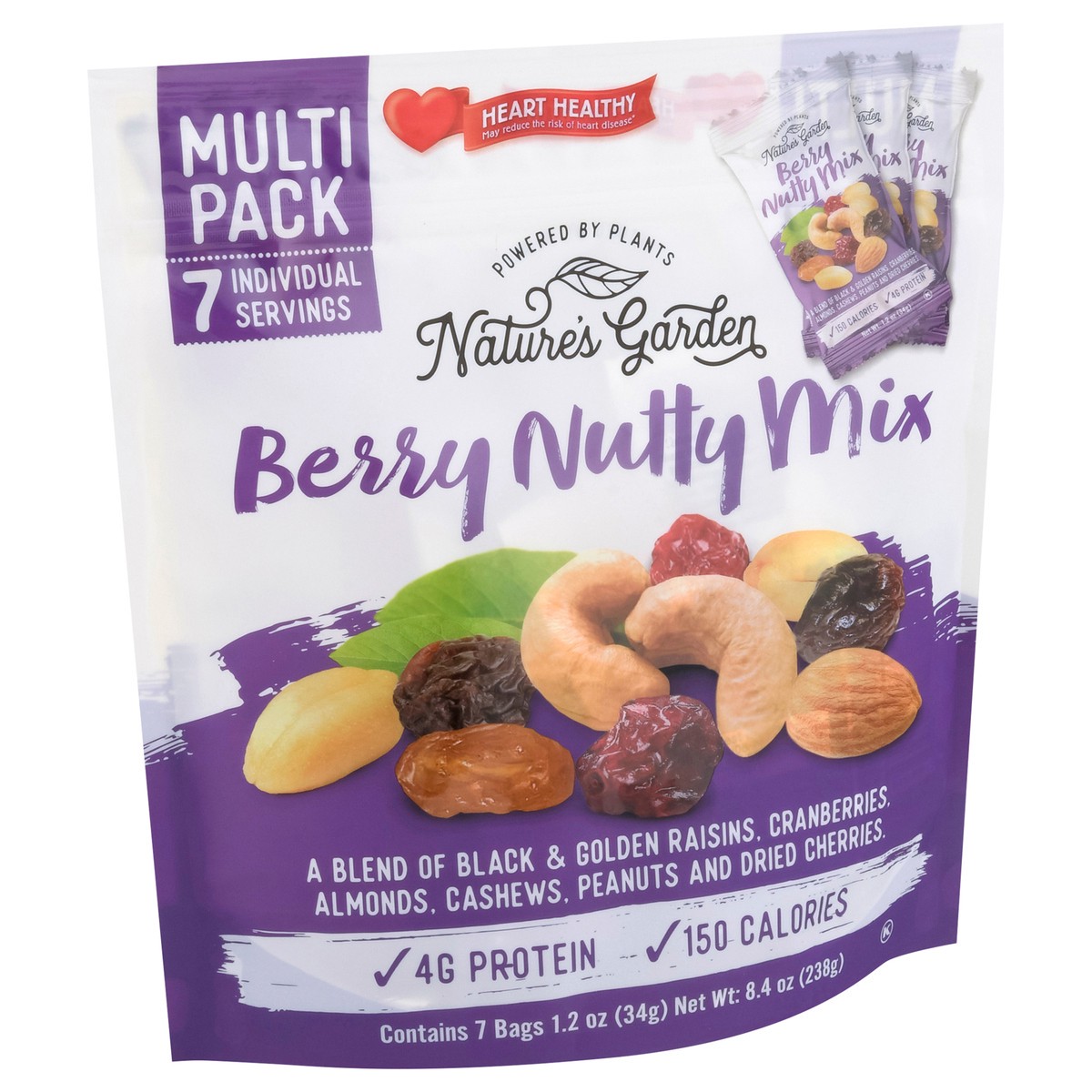 slide 7 of 15, Nature's Garden Berry Nutty Mix 7 - 1.2 oz Bags, 7 ct
