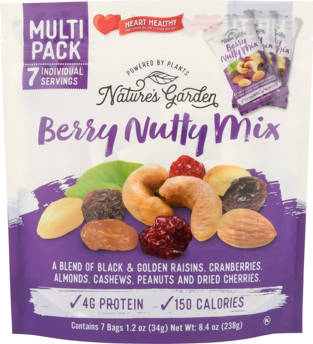 slide 5 of 15, Nature's Garden Berry Nutty Mix 7 - 1.2 oz Bags, 7 ct