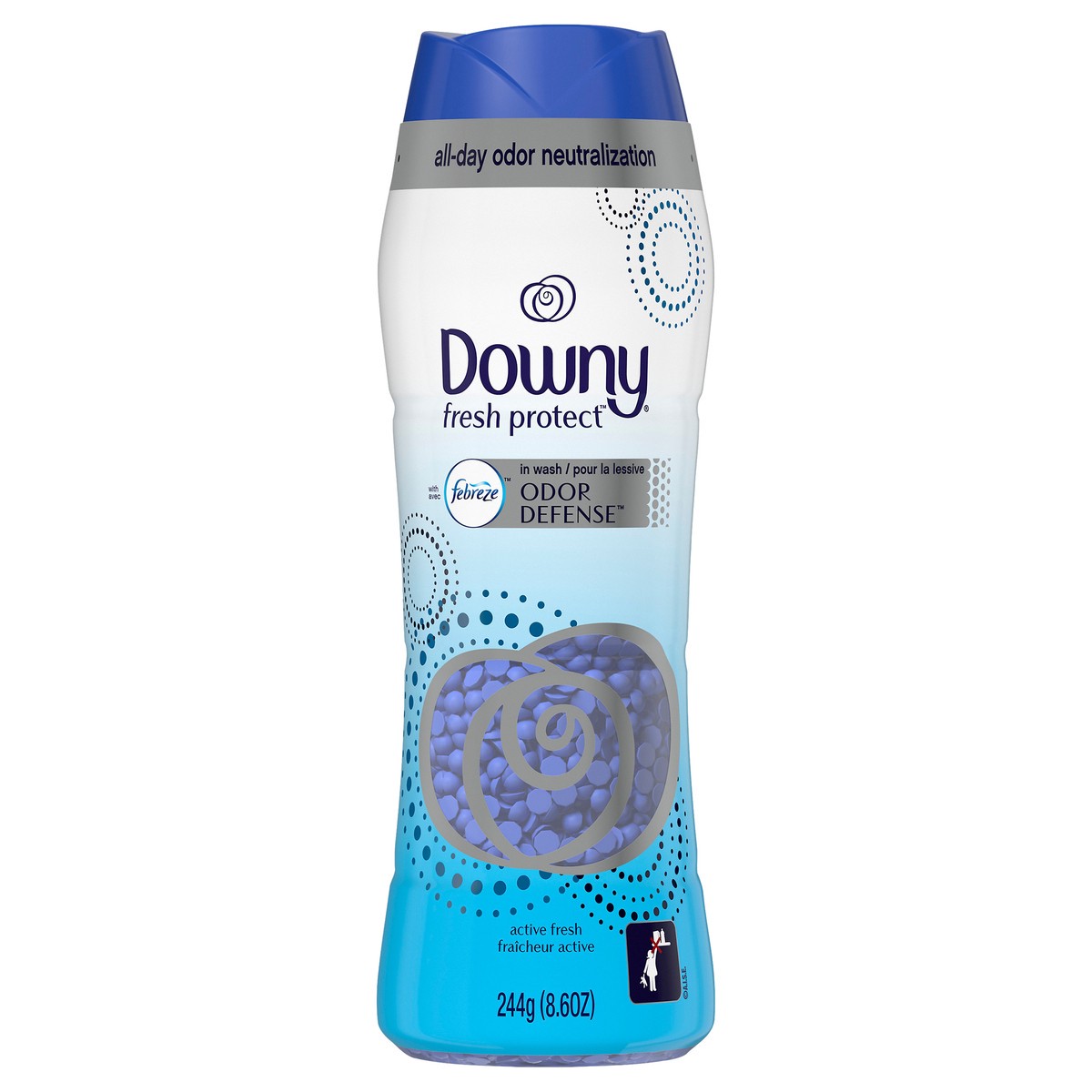 slide 4 of 6, Downy Fresh Protect In-Wash Scent Beads with Febreze Odor Defense, Active Fresh, 8.6 oz, 8.6 oz