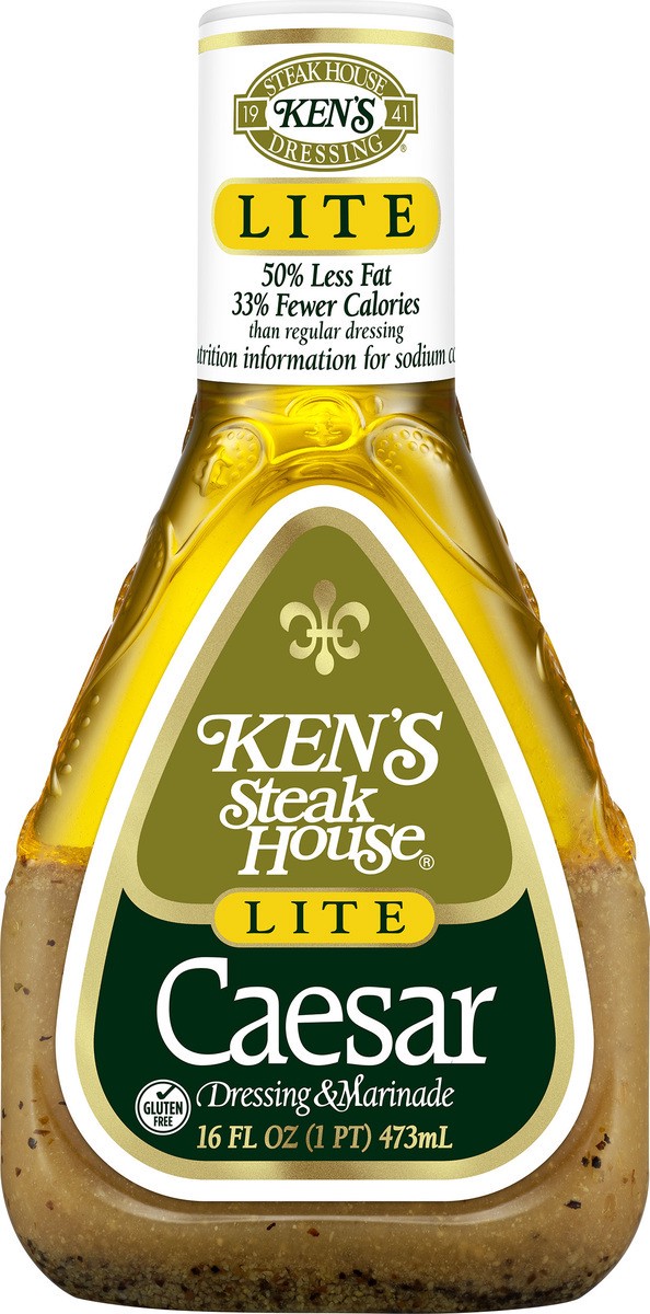 slide 9 of 12, Ken's Steak House Lite Caesar Salad Dressing, 16 fl oz