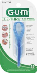 G-U-M Eez-Thru Floss Threaders, Dental Flossers for Braces, Bridges, & Implants, 25 ct