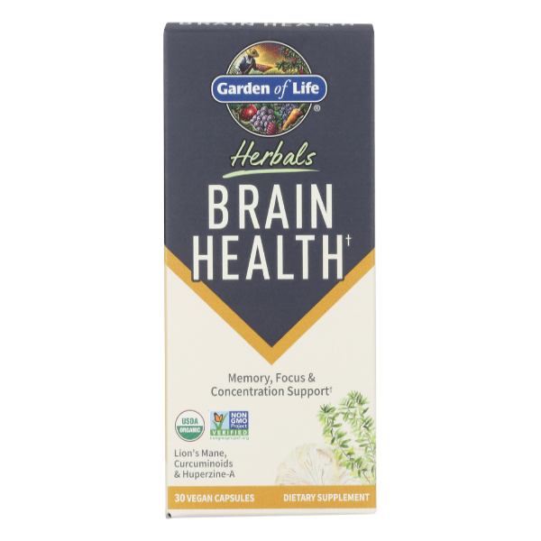 slide 1 of 1, Garden Of Life Herbals Brain Gol Herbals, 30 ct