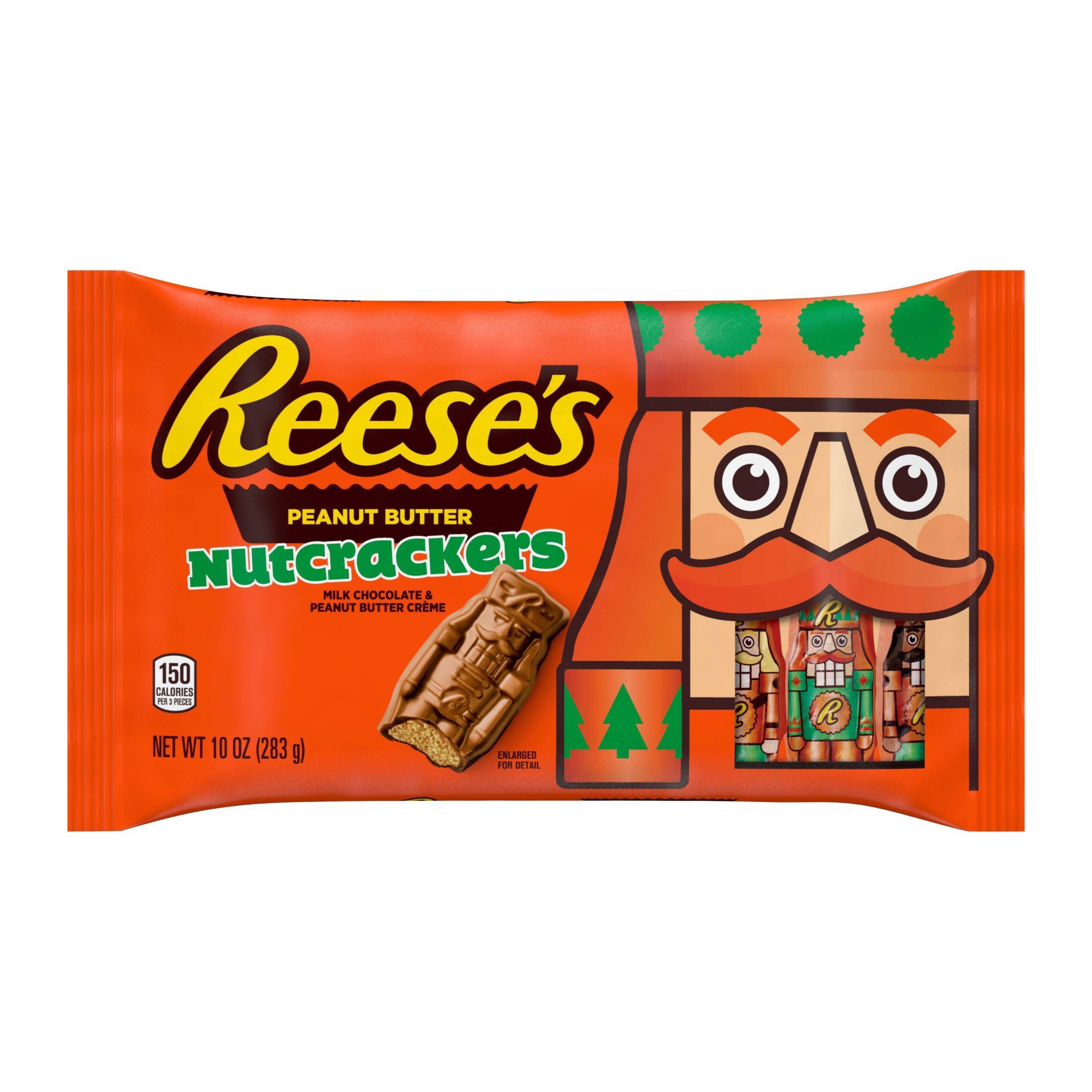 slide 1 of 3, Reese's Milk Chocolate Peanut Butter Cups Candy, Holiday Nutcracker, 11 oz