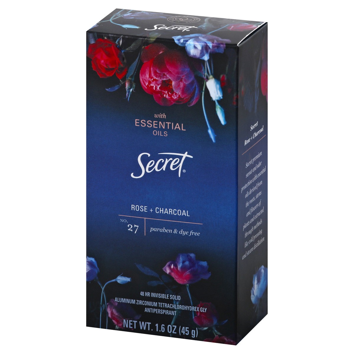 slide 3 of 9, Secret No. 27 Rose + Charcoal Antiperspirant 1.6 oz, 1.6 oz