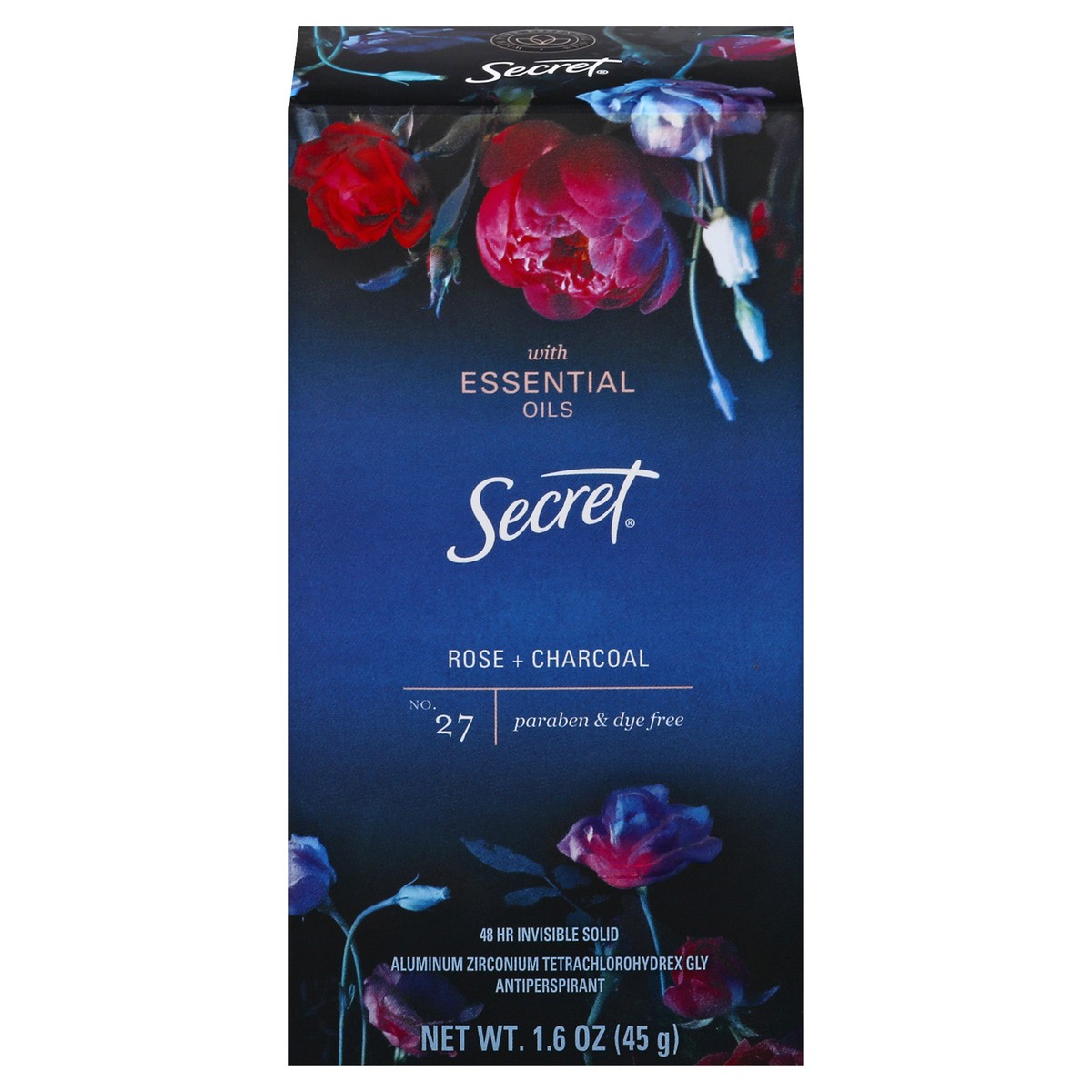 slide 1 of 9, Secret No. 27 Rose + Charcoal Antiperspirant 1.6 oz, 1.6 oz