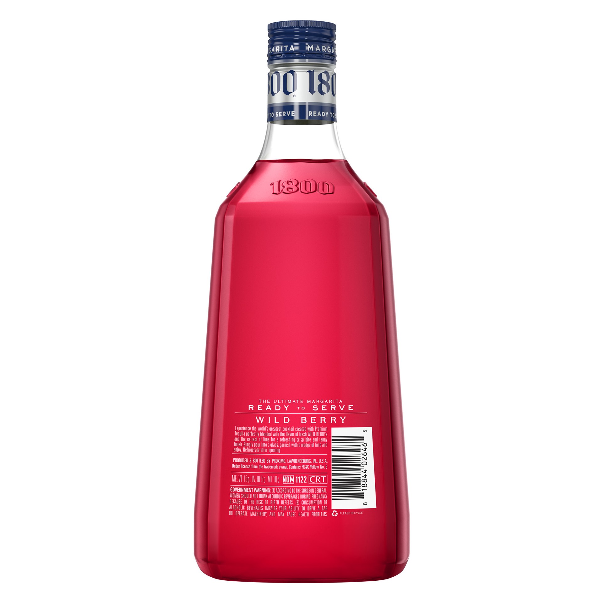 slide 2 of 6, 1800 The Ultimate Wild Berry Margarita 1.75 l, 1.75 liter
