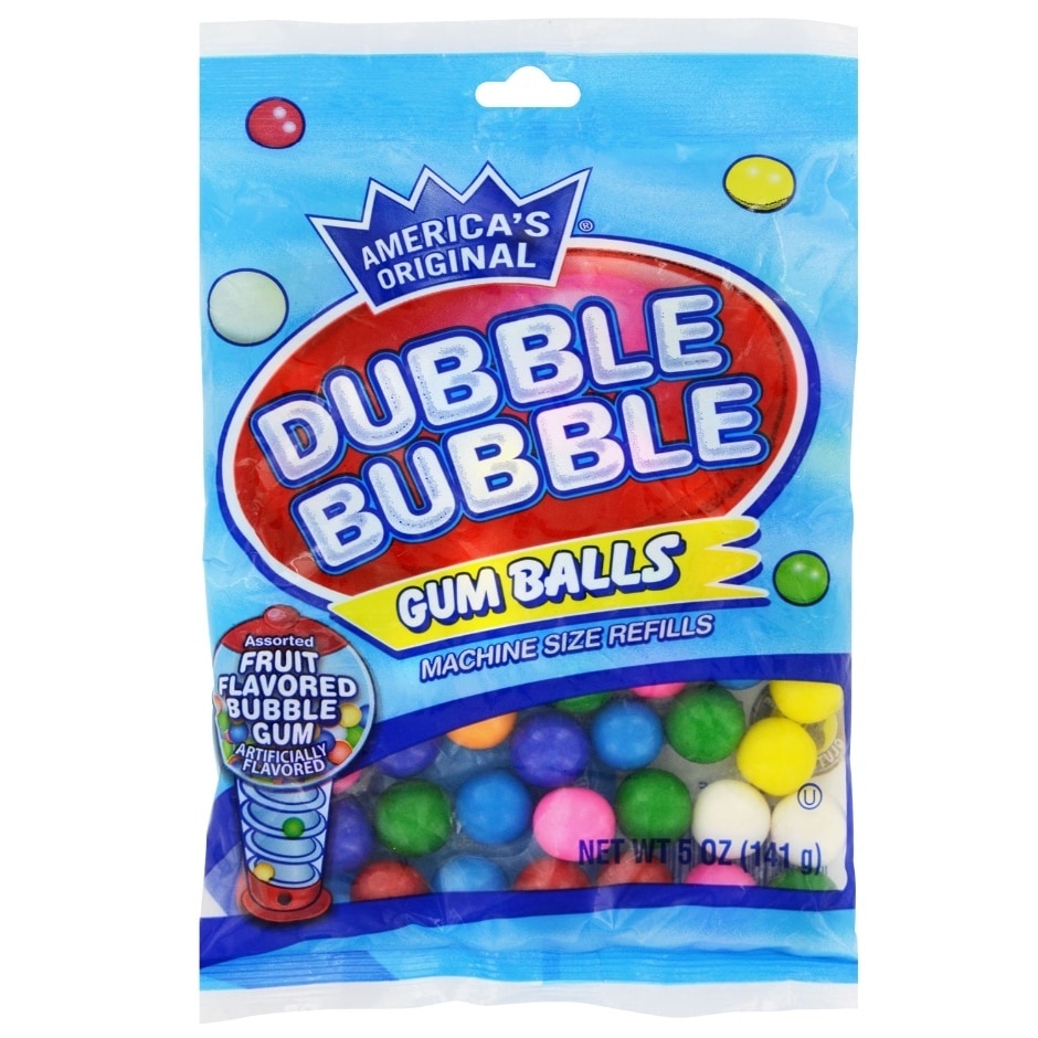 slide 1 of 1, Dubble Bubble Gum Ball Refills Packs, 5 oz