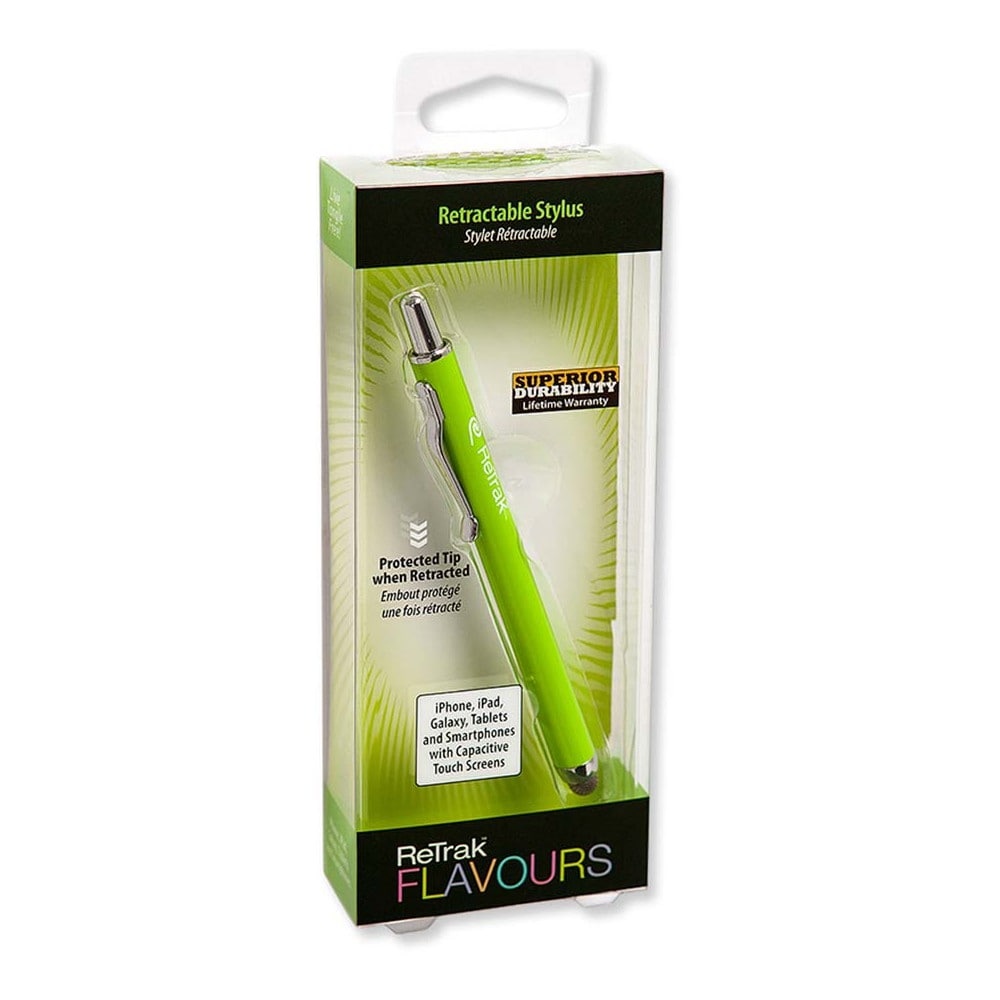 slide 1 of 1, ReTrak Retractable Stylus - Green, 1 ct