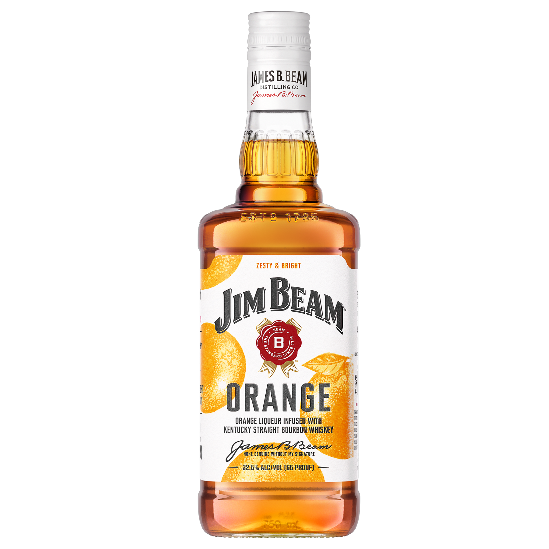 slide 4 of 4, Jim Beam Orange Liqueur with Kentucky Straight Bourbon Whiskey 750 ml, 750 ml