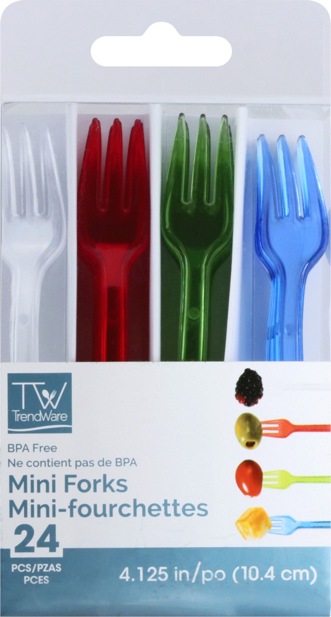 slide 3 of 10, TrendWare Mini Forks 24 ea, 24 ct