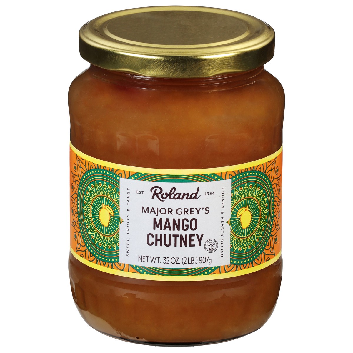 slide 1 of 9, Roland Major Grey's Mango Chutney 32 oz, 32 oz