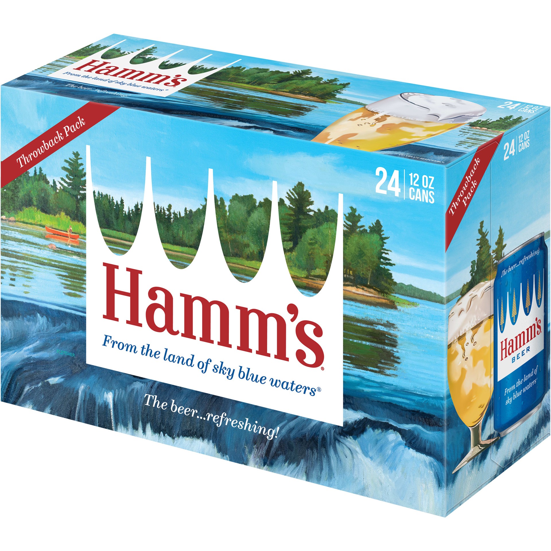 slide 3 of 5, Hamm's Lager 24Pk Can, 24 ct; 12 oz