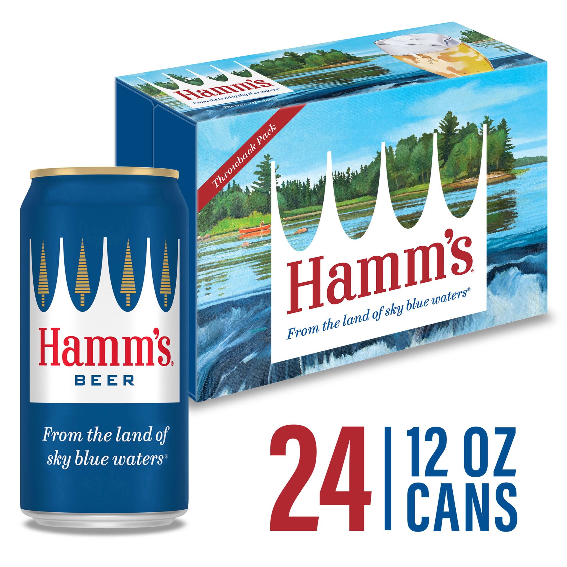 slide 1 of 5, Hamm's Lager 24Pk Can, 24 ct; 12 oz