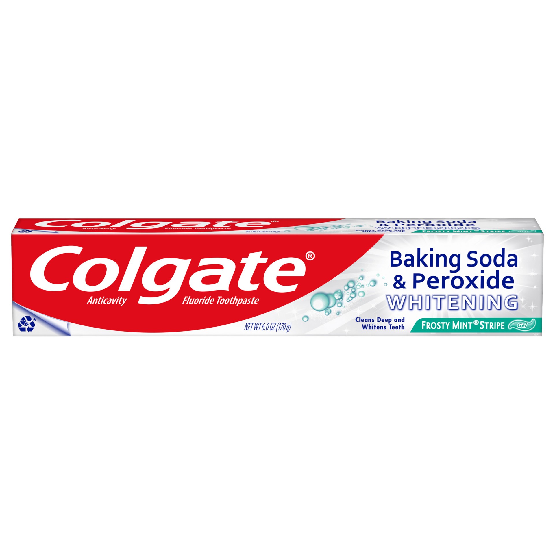 slide 1 of 8, Colgate Baking Soda and Peroxide Whitening Toothpaste, Frosty Mint - 6 ounce (6 Pack), 6 oz