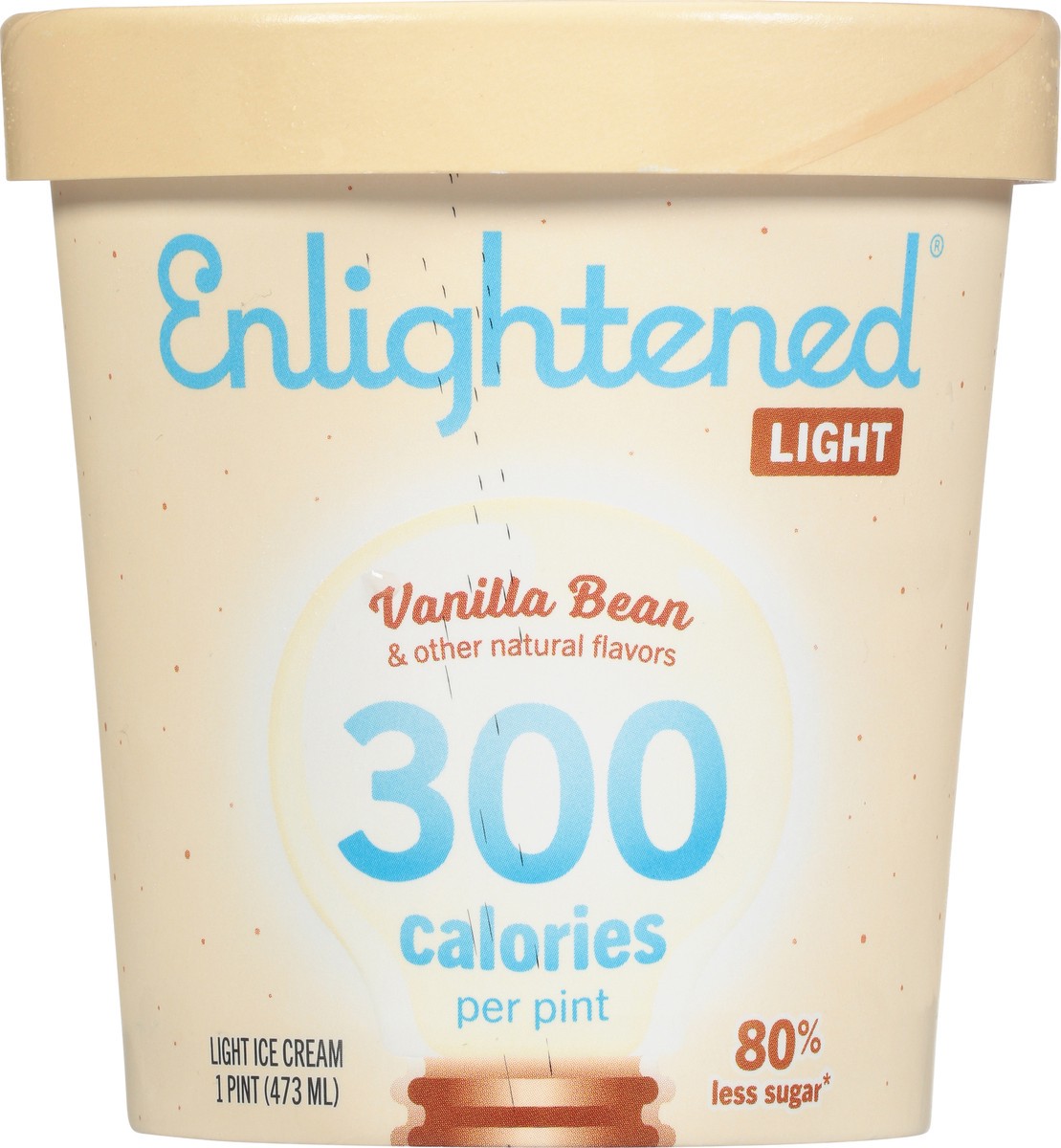 slide 4 of 9, Enlightened Light Vanilla Bean Ice Cream 1 pt Cup\Tub, 1 pint