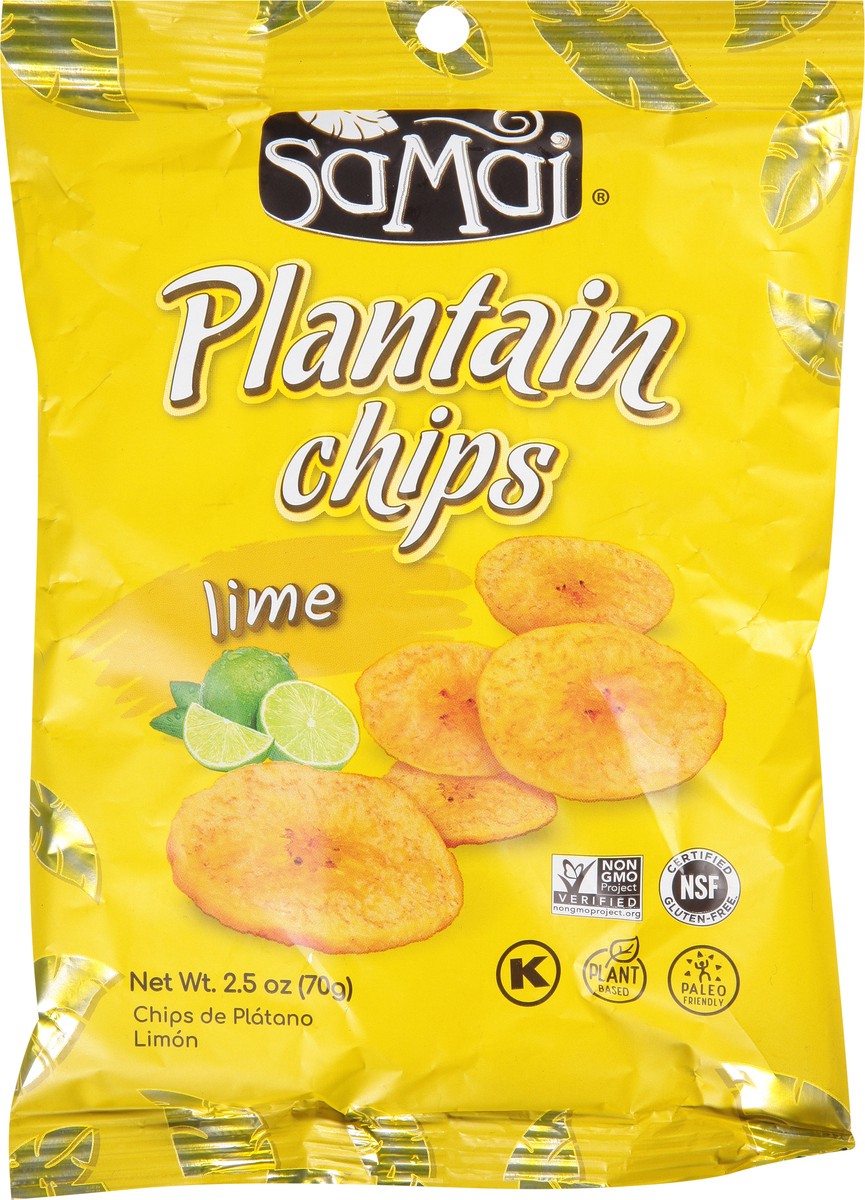 slide 2 of 9, Samai Lime Plantain Chips 2.5 oz, 2.5 oz