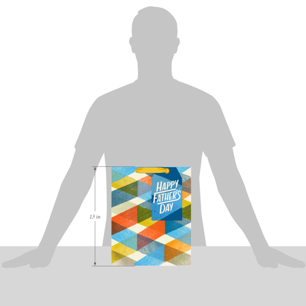 slide 2 of 6, Hallmark 13" Large Father's Day Gift Bag (Modern Plaid), 1 ct