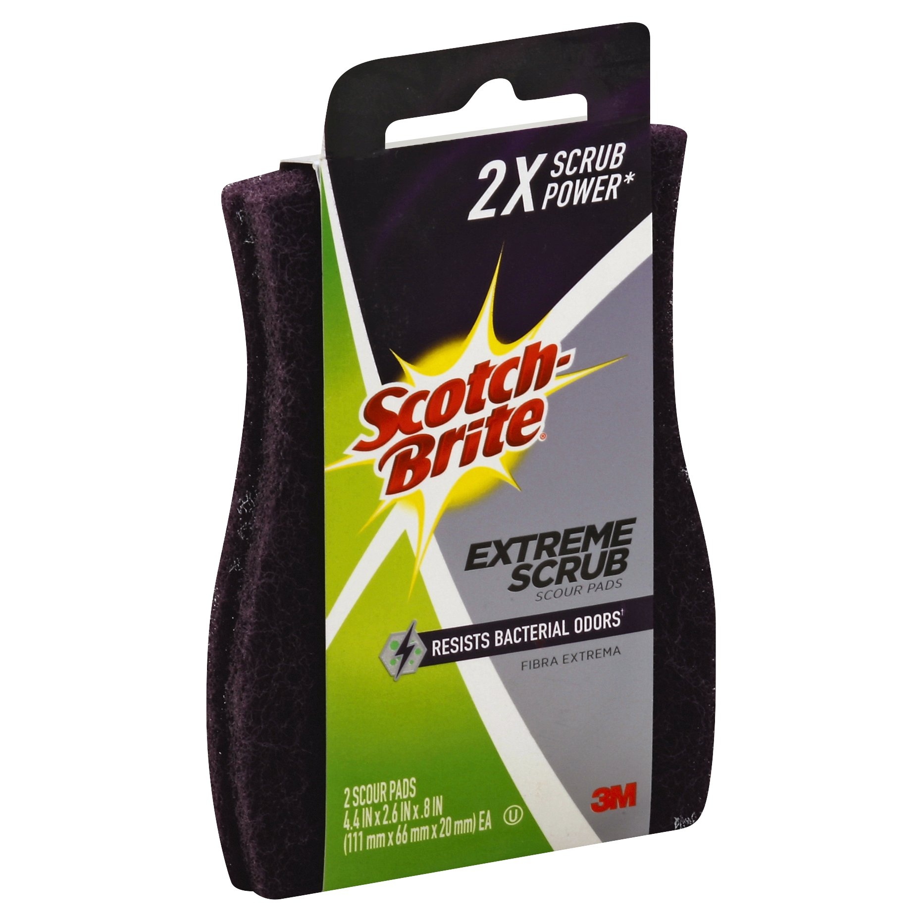 slide 1 of 2, Scotch-Brite Extreme Scrub Scour Pads, 2 ct