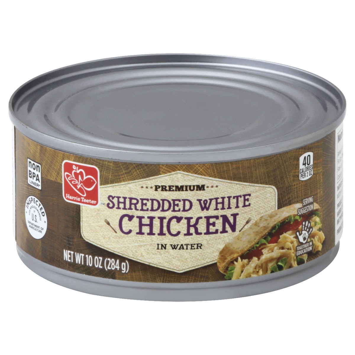 slide 3 of 3, Harris Teeter Prem Shred White Chicken, 1 ct