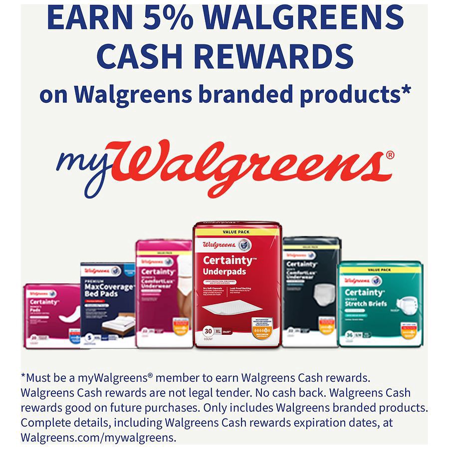 slide 3 of 5, Walgreens Incontinence Guards for Men, Maximum Absorbency, 52 ct