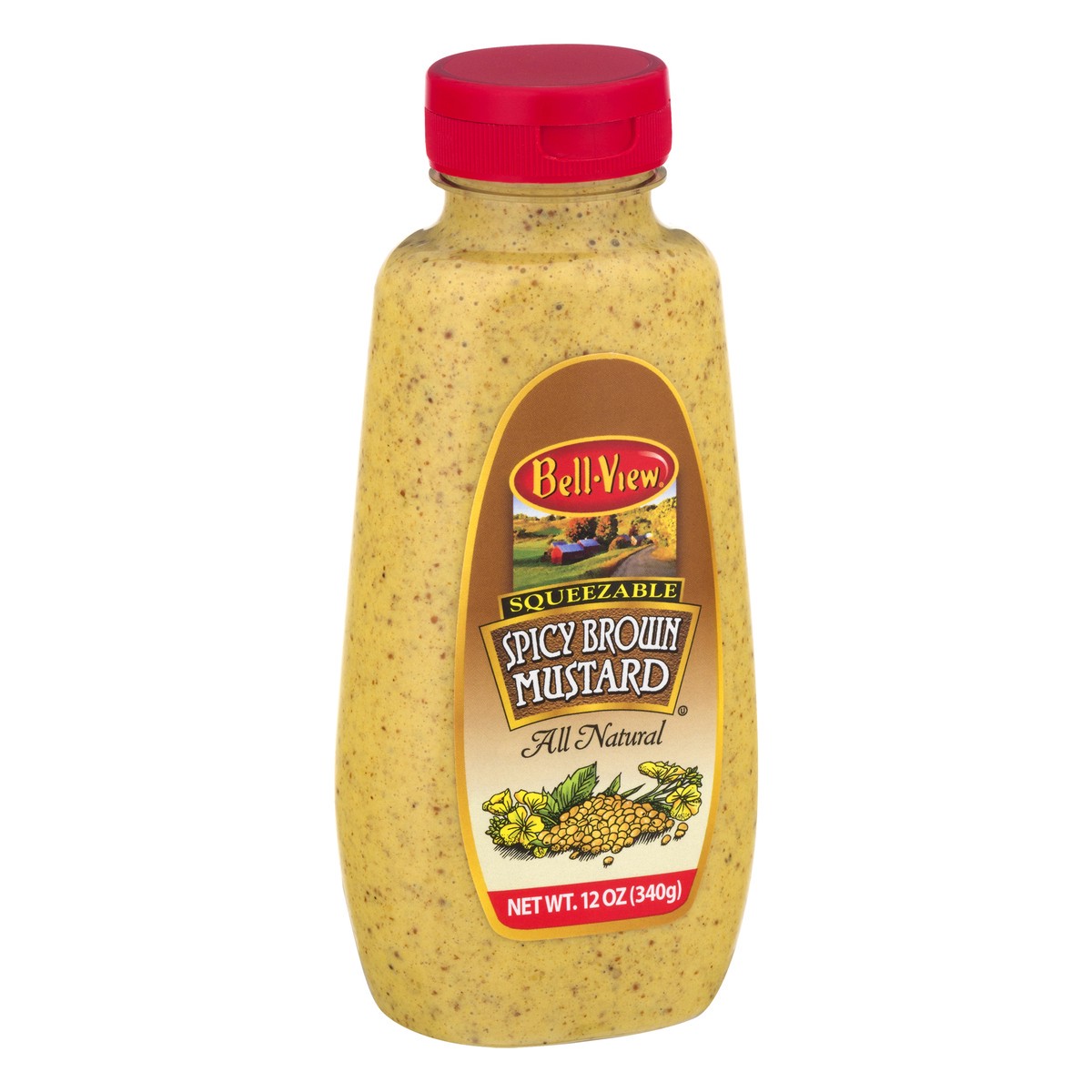 slide 12 of 13, Bell-View Squeezable Spicy Brown Mustard 12 oz, 12 oz