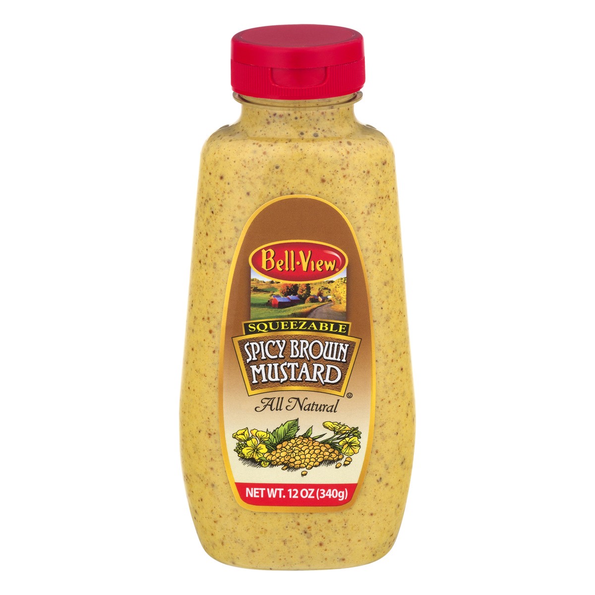 slide 5 of 13, Bell-View Squeezable Spicy Brown Mustard 12 oz, 12 oz