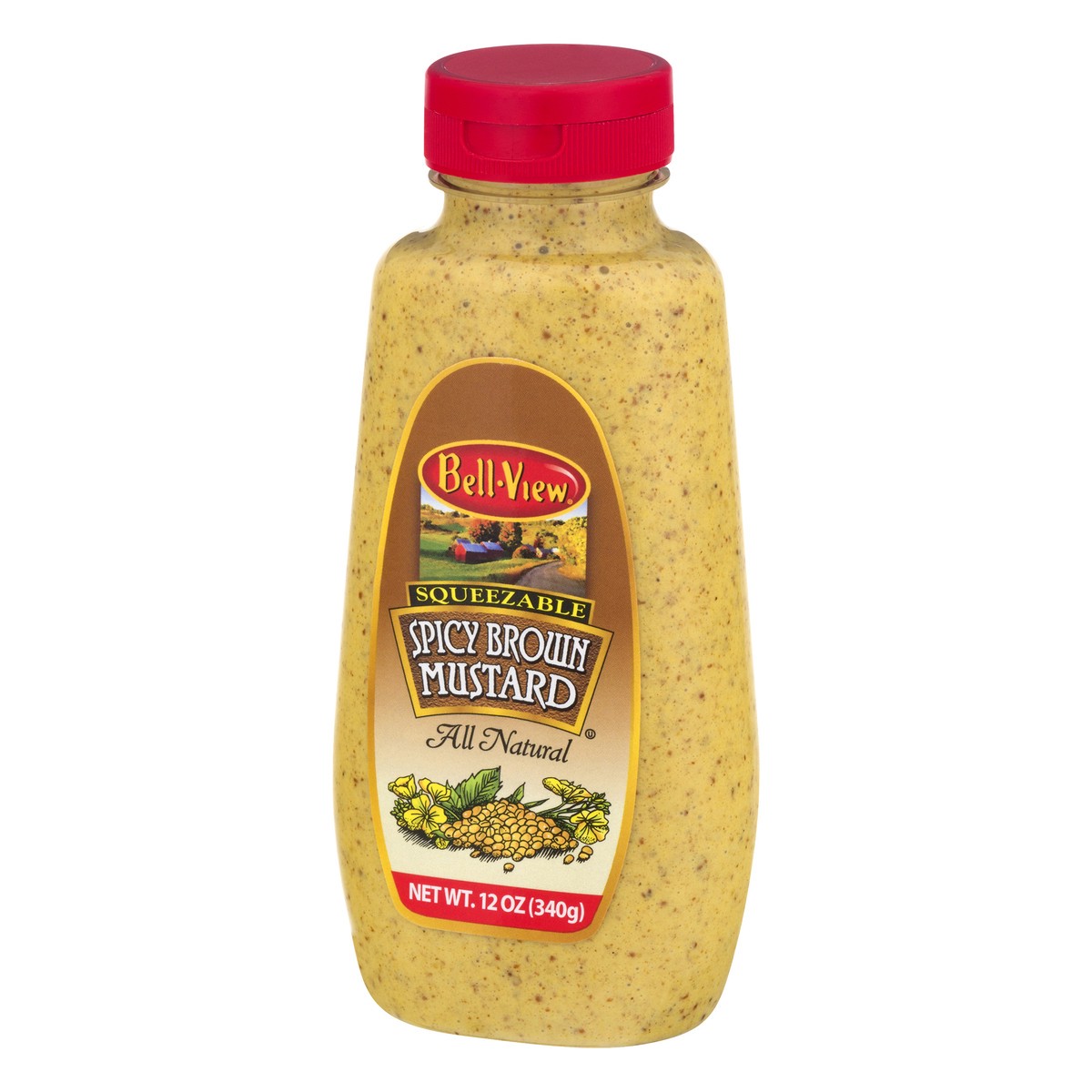 slide 6 of 13, Bell-View Squeezable Spicy Brown Mustard 12 oz, 12 oz