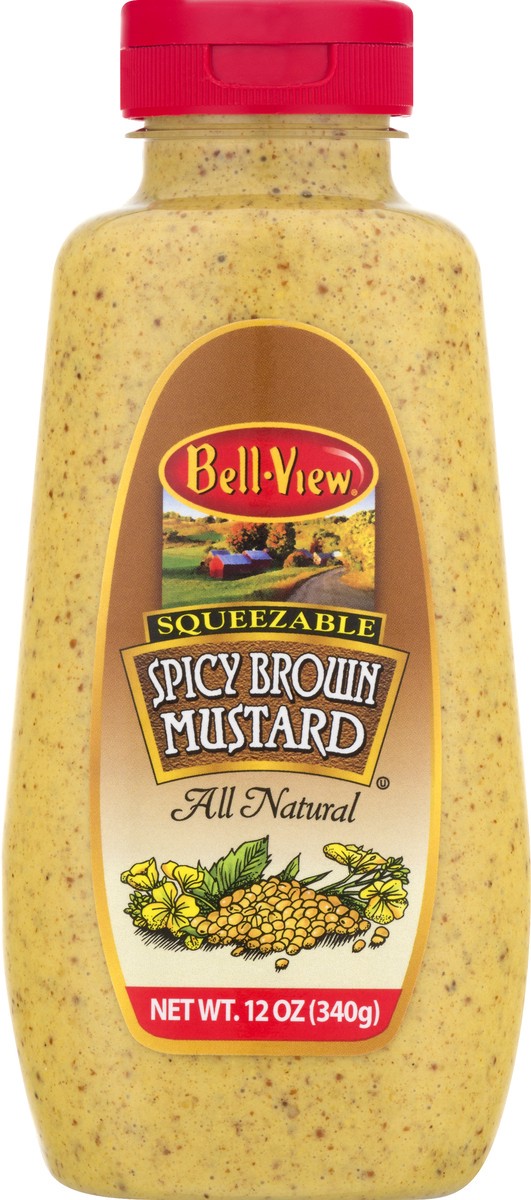slide 11 of 13, Bell-View Squeezable Spicy Brown Mustard 12 oz, 12 oz