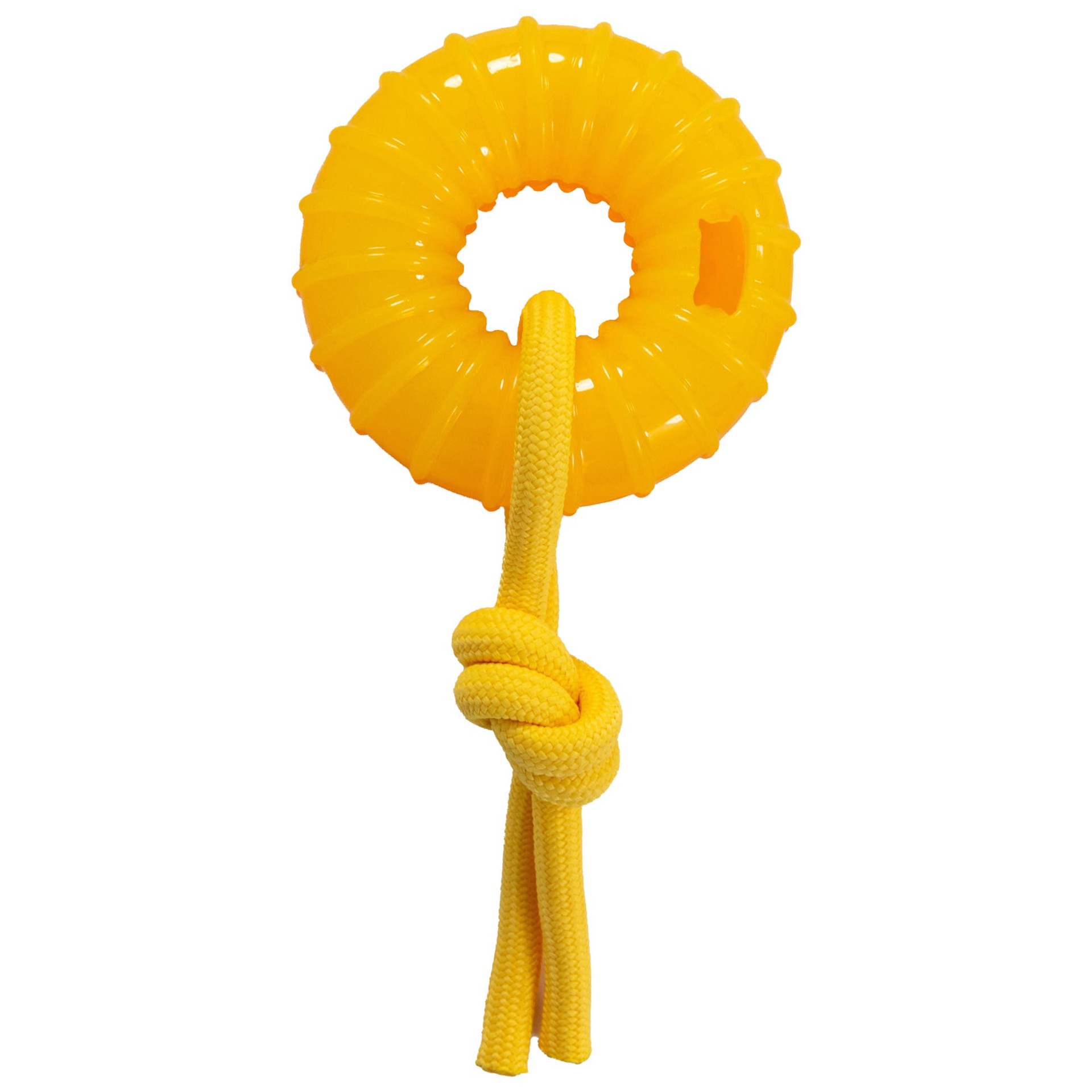 slide 1 of 1, Outward Hound Gummiez Peach Ring 2-in-1 Dental Dog Chew Toy and Dog Treat Stuffer Game Peach Scent for Dogs, Medium, MED