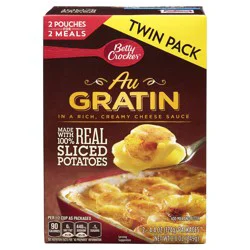 Betty Crocker Au Gratin Casserole Potatoes, Made with Real Cheese, Twin Pack, 8 oz Box