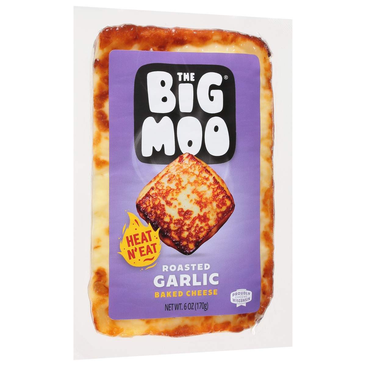slide 5 of 13, The Big Moo Roasted Garlic Baked Cheese 6 oz, 6 oz