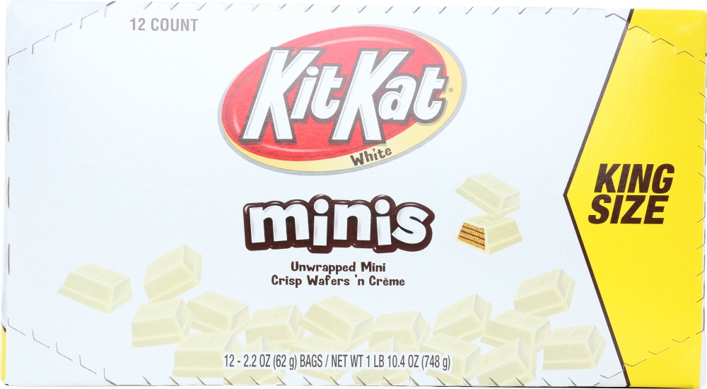 slide 1 of 1, KIT KAT White Minis King Size, 2.2 oz